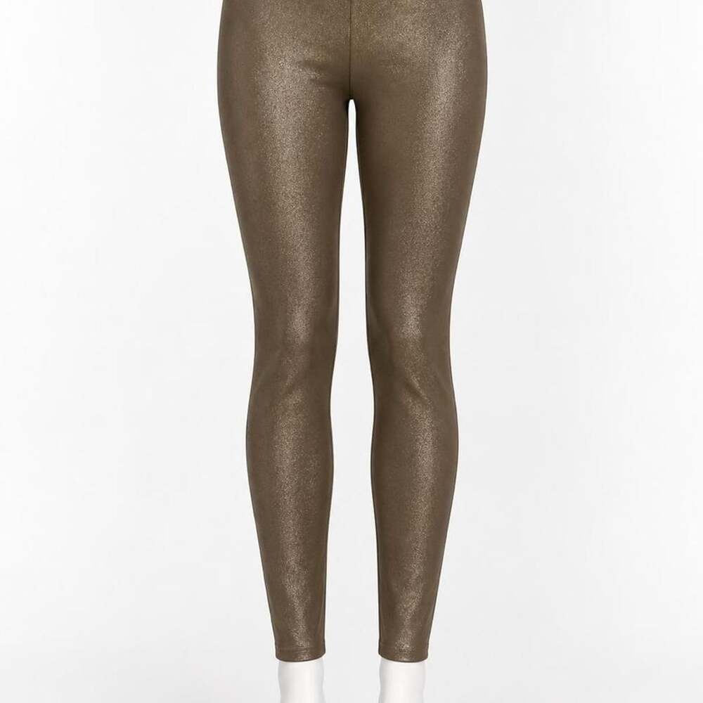 White House Black Market Runway Legging Size 8 Metallic Bronze